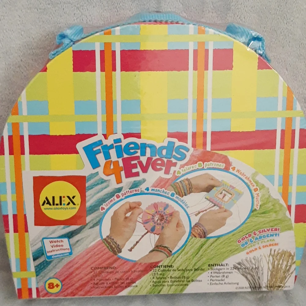 Alex Toys Friends 4 Ever Friendship Bracelet Making Kit, Makes 22 Bracelets NEW